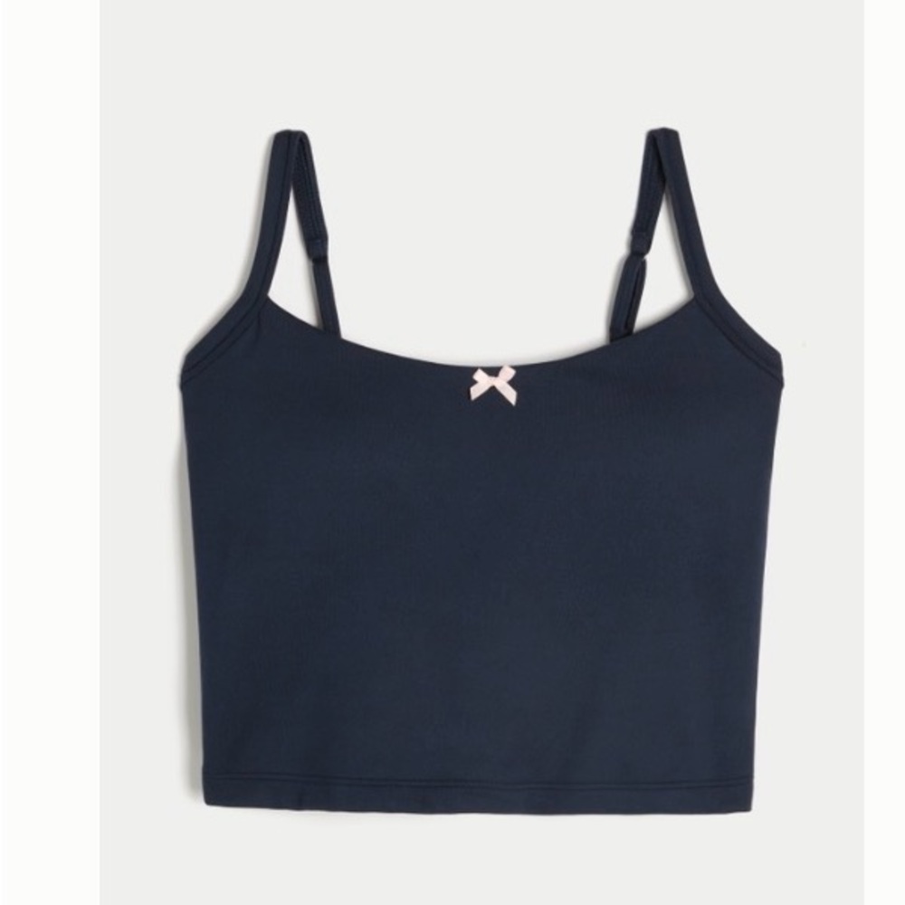 Gilly Hicks Navy Blue Tank Top with Pink Bow